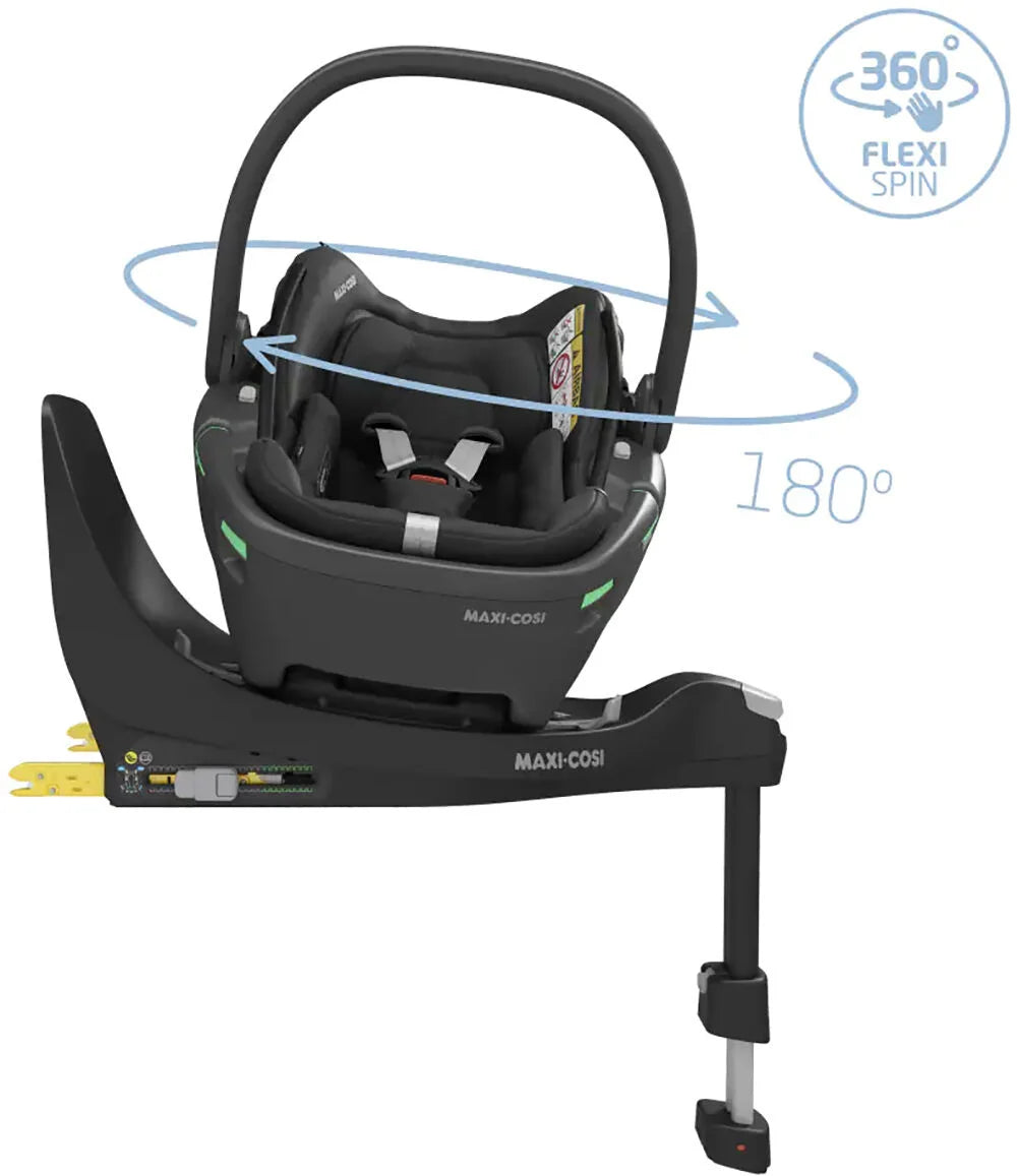 Hyr Maxi Cosi Coral 360 roterande babyskydd hos Parently